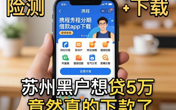我亲测了那些类似携程分期借款app下载一样方便的借钱软件，苏州黑户想贷5万竟然真的下款了