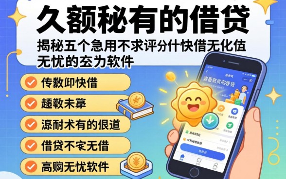大额的借贷有哪些，揭秘五个急用不求评分快借无忧的软件