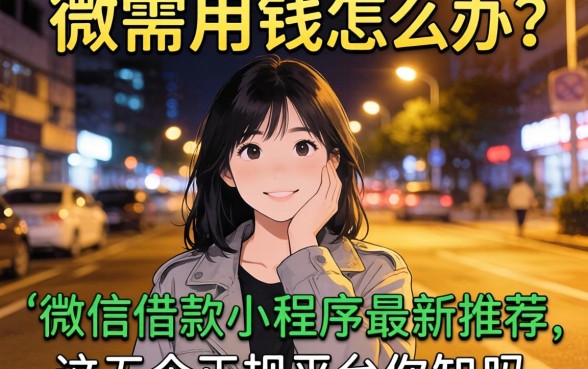 深夜急需用钱怎么办?微信借款小程序最新推荐,这五个正规平台你知道吗?