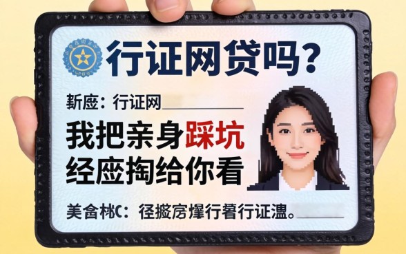 行驶证可以网贷吗？我把亲身踩坑经历掏给你看
