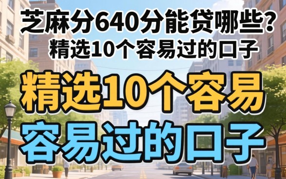芝麻分640分能贷哪些？精选10个容易过的口子分享