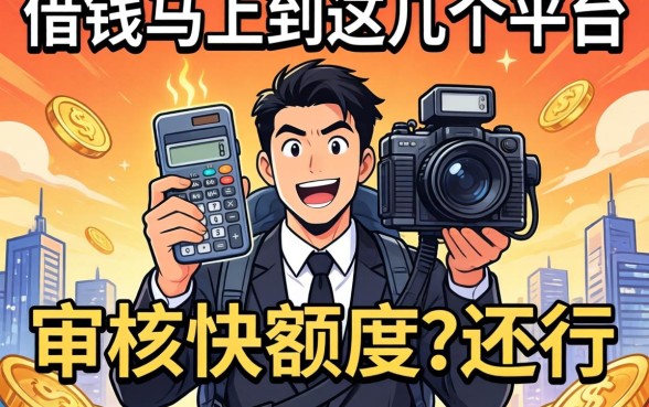 实测借钱马上到的这几个平台，审核快额度还行