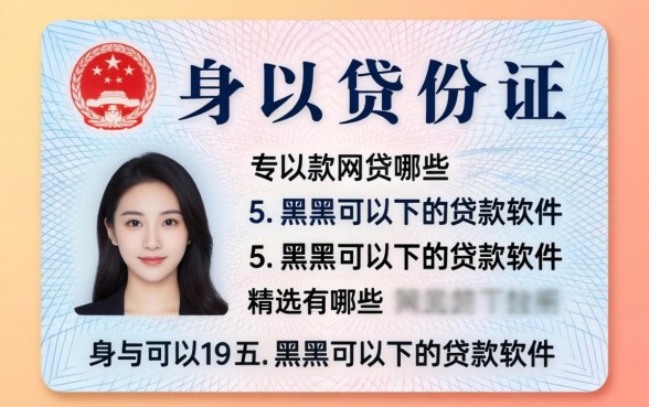 用身份证可以贷款的网贷有哪些，精选五个黑户可以下的贷款软件