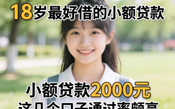 揭秘18岁最好借的小额贷款2000元，这几个口子通过率颇高