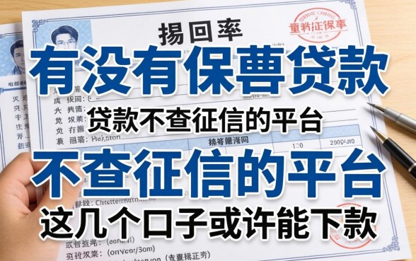 揭秘有没有保单贷款不查征信的平台，这几个口子或许能下款