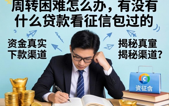 资金周转困难怎么办？有没有什么贷款不看征信包过的？揭秘真实下款渠道