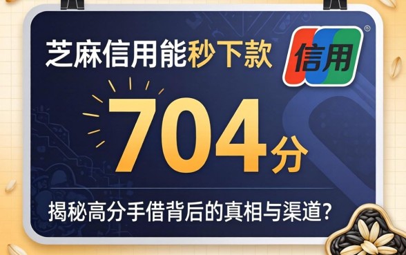 芝麻信用704分是什么水平？能秒下款吗？揭秘高分手借背后的真相与渠道