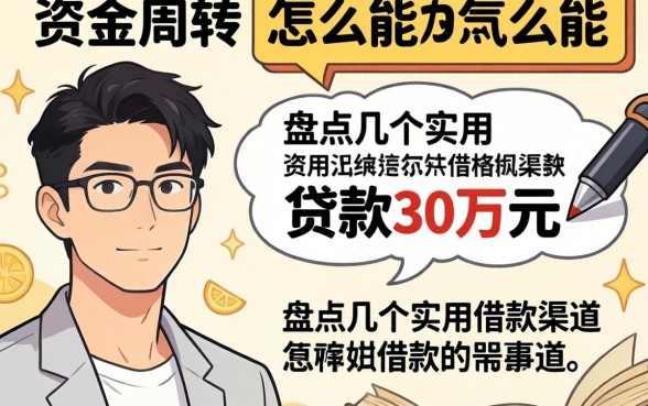 急需资金周转怎么能贷款30万元?盘点几个实用的借款渠道