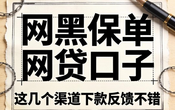 揭秘网黑保单网贷口子，这几个渠道下款反馈不错