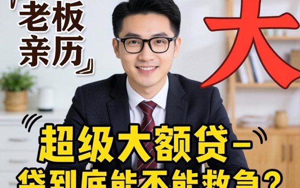小老板亲历：超级大额贷-袋到底能不能救急？