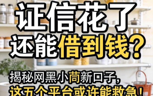 征信花了还能借到钱吗？揭秘2026网黑小贷新口子，这五个平台或许能救急！