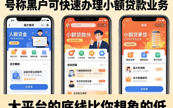 我试了那些号称黑户可快速办理小额贷款业务的软件，发现大平台的底线比你想象的要低