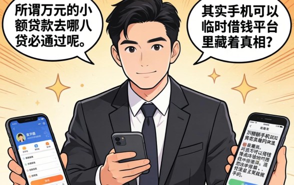 我试了一圈，那些所谓一万元的小额贷款去哪里贷必通过呢，其实手机可以临时借钱的平台里藏着真相
