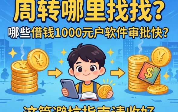 急需周转哪里找？哪些借钱1000元的软件审批快？这篇避坑指南请收好