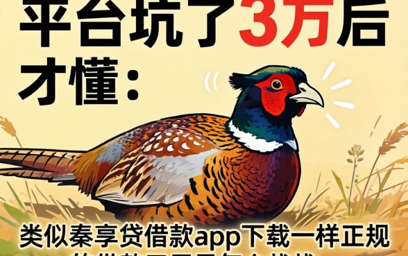 被野鸡平台坑了3万后才懂：类似秦享贷借款app下载一样正规的借款口子怎么找