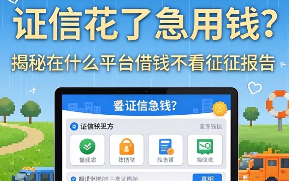 征信花了急用钱？揭秘在什么平台借钱不看征信报告的真相