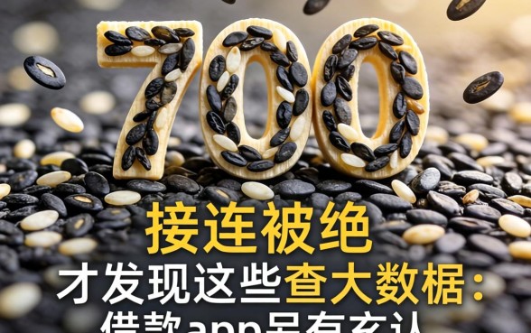 我芝麻分700却接连被拒，才发现这些不查大数据的借款app另有玄机