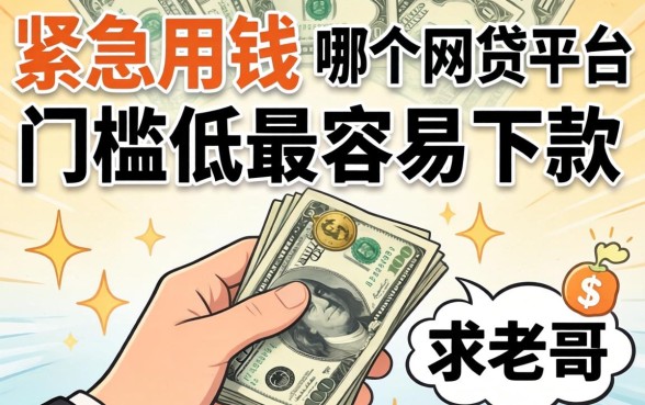手头紧急用钱，哪个网贷平台门槛低最容易下款？求老哥推荐！