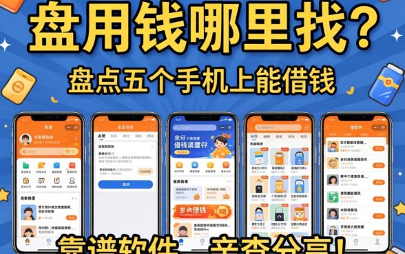 急用钱哪里找？盘点五个手机上能借钱的靠谱软件，亲测分享！