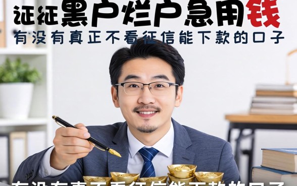征信黑户烂户急用钱，有没有真正不看征信能下款的口子？