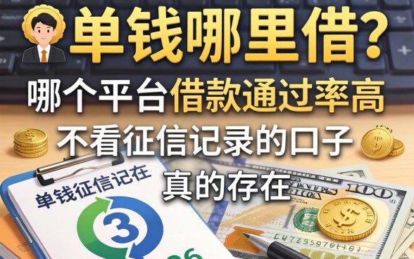 急需用钱哪里借？哪个平台借款通过率高，不看征信记录的口子真的存在吗？