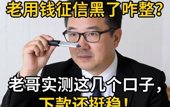 急用钱征信黑了咋整？老哥实测这几个口子，下款还挺稳！