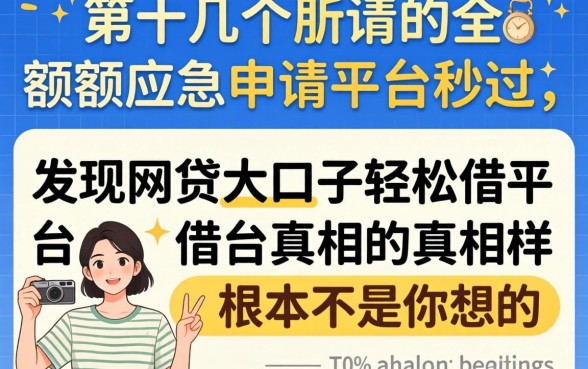 我试了十几个所谓的小额应急申请平台秒过，发现网贷大口子轻松借平台的真相根本不是你想的那样