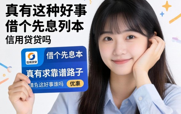 手头紧想借个先息后本的信用贷，真有这种好事吗？求靠谱路子！