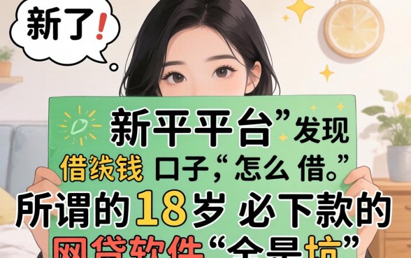 我试了新平台借钱口子怎么借，发现所谓的18岁必下款的网贷软件全是坑