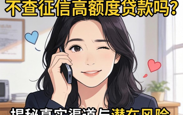 急需用钱却征信不佳？不查征信的高额度贷款吗？揭秘真实渠道与潜在风险