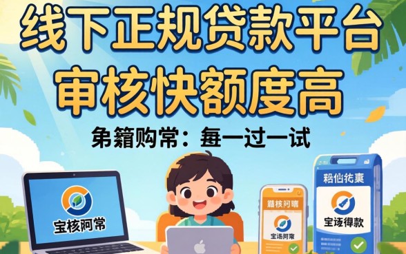 盘点几个线下正规贷款平台，审核快额度高值得一试