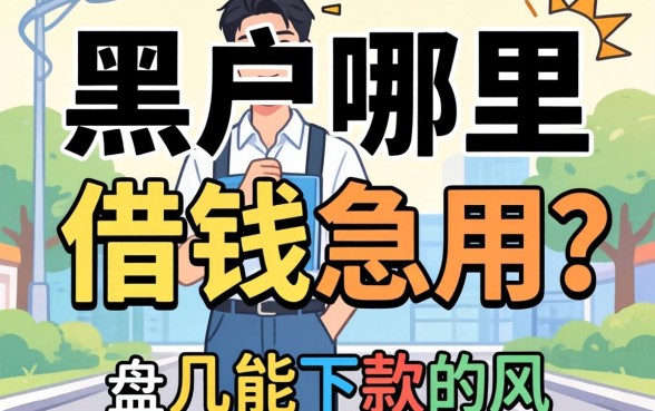 黑户哪里可以借钱急用？盘点几个还能下款的渠道