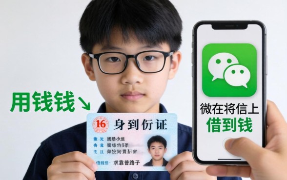 急用钱求助!16岁有身份证能在微信上借到钱吗?求靠谱路子!