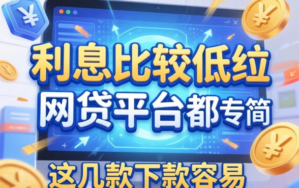 盘点利息比较低的网贷平台都有哪些，这几款下款容易