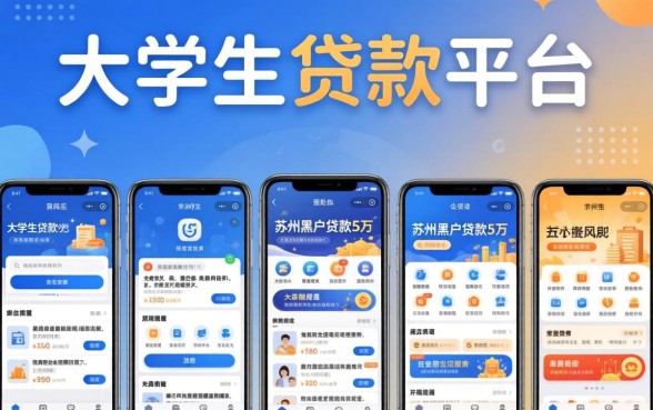 正规大学生贷款平台有哪些，陈列5个苏州黑户贷款5万的软件