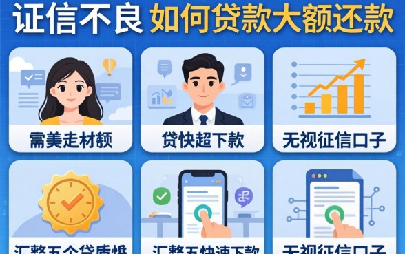 征信不良如何贷款大额还款，汇整五个快速下款无视征信的口子