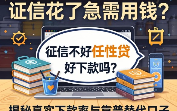征信花了急需用钱？征信不好任性贷好下款吗？揭秘真实下款率与靠谱替代口子