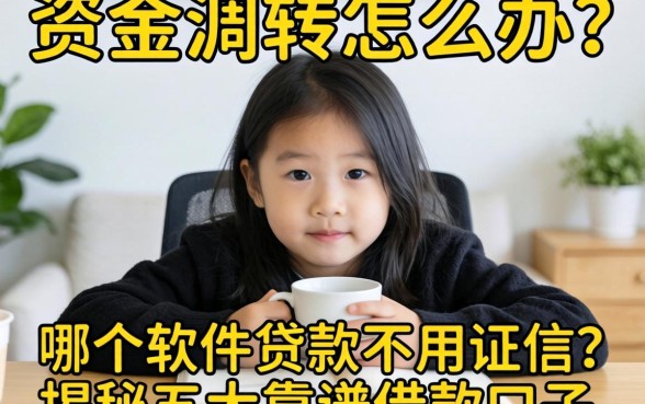 急需资金周转怎么办？哪个软件贷款不用征信？揭秘五大靠谱借款口子