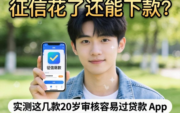 我征信花了还能下款？实测这几款20岁审核最容易过的贷款app