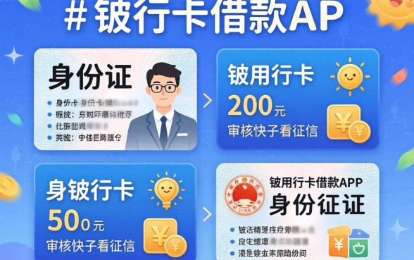 盘点5个凭身份证银行卡借款app，审核快不看征信