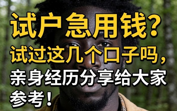 黑户急用钱？试过这几个口子吗，亲身经历分享给大家参考！