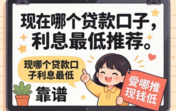 急需用钱求推荐！现在哪个贷款口子利息最低且靠谱？