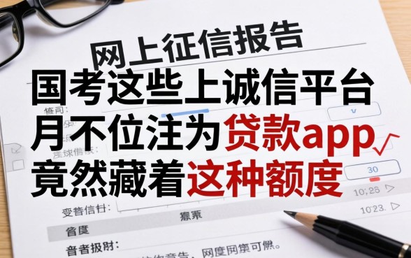 我翻遍了网上征信报告,发现这些不上诚信平台的贷款app竟然藏着这种额度