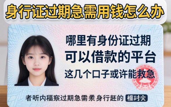 身份证过期急需用钱怎么办？哪里有身份证过期可以借款的平台？这几个口子或许能救急