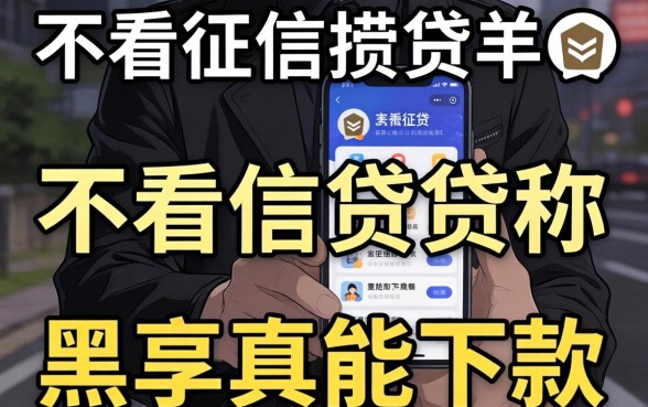 我试了那些号称不看征信的借贷软件，黑户真能下款吗