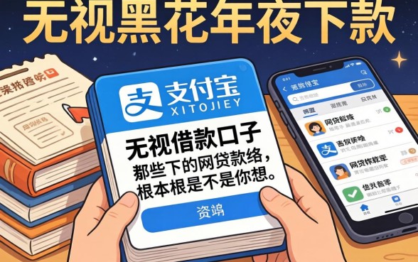 我翻遍了支付宝借款口子，发现那些无视黑花半夜下款的网贷软件根本不是你想的那样