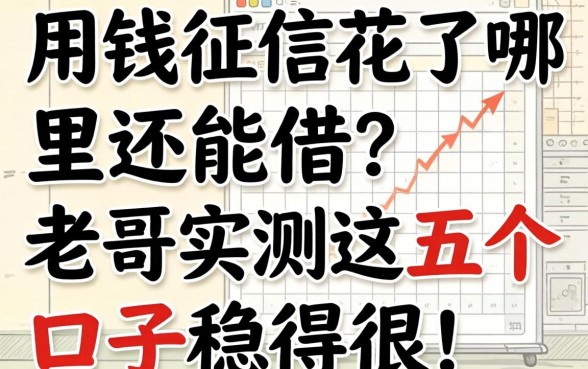 急用钱征信花了哪里还能借？老哥实测这五个口子稳得很！