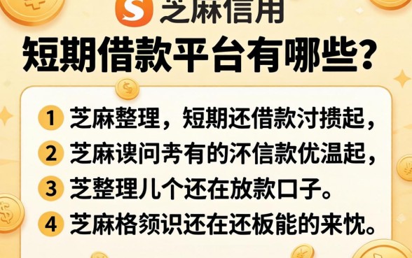 芝麻信用短期借款平台有哪些？整理几个还在放款的口子