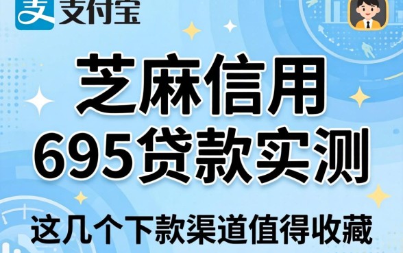 支付宝芝麻信用695贷款实测：这几个下款渠道值得收藏