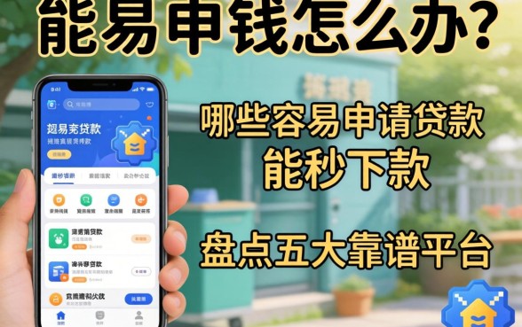 急需用钱怎么办？哪些容易申请的贷款软件能秒下款？盘点五大靠谱平台